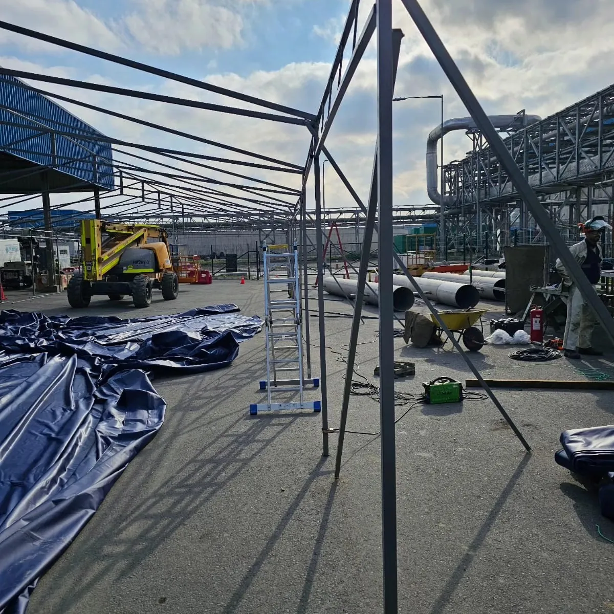 Estructura de carpa tipo mecano de 10 × 25 m, foto 5 de 6